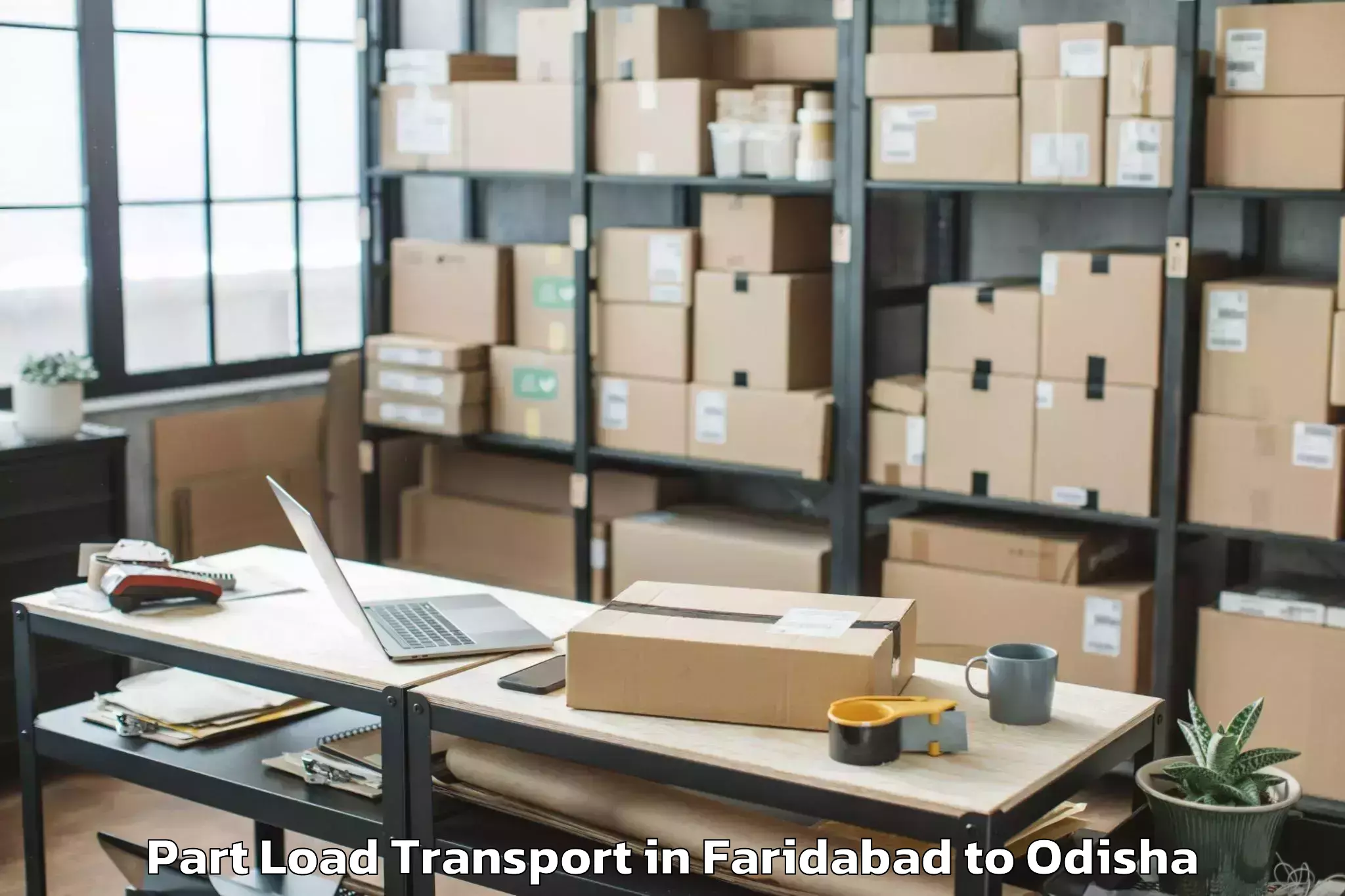 Faridabad to Jamboo Marine Part Load Transport